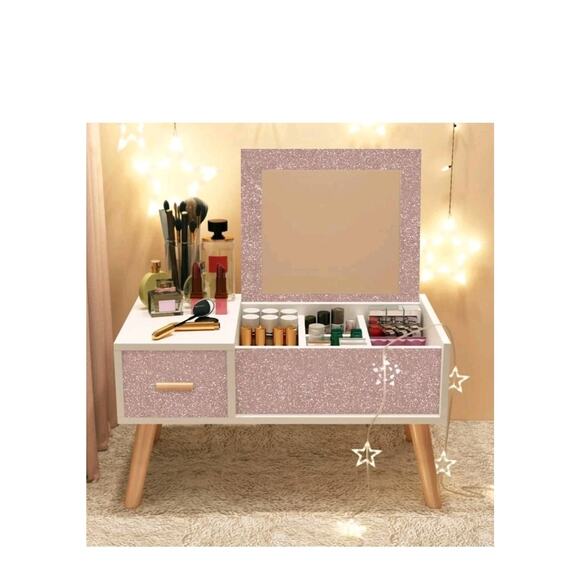 17.7"x78.7"Rose Gold Glitter Peel and Stick Wallpaper Glitter Contact Paper Rose - Picture 2 of 8